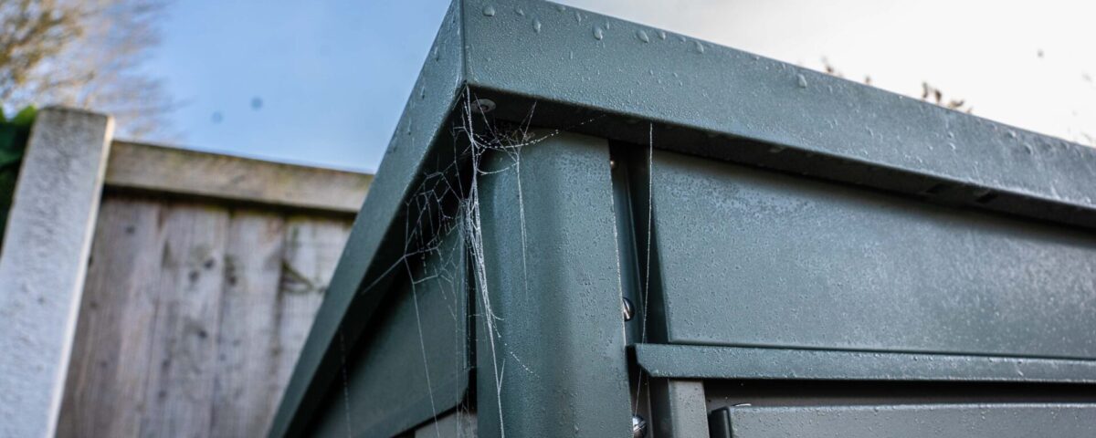 Galvanised steel shed